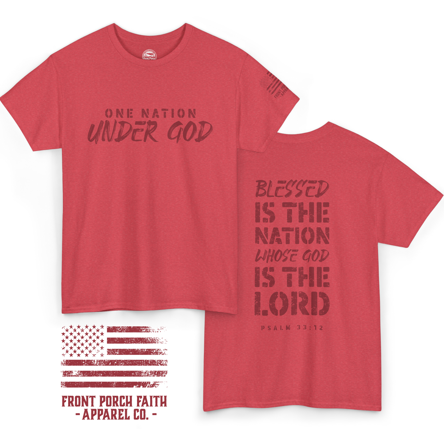 One Nation Under God - Psalm 33:12 - Tee