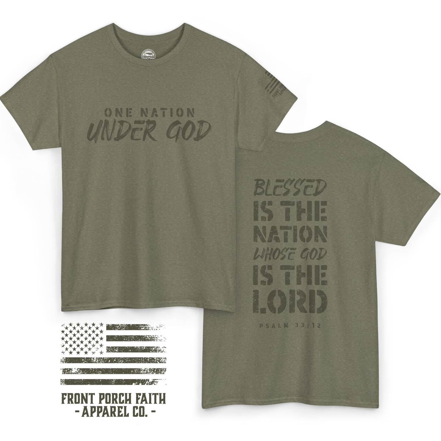 One Nation Under God - Psalm 33:12 - Tee