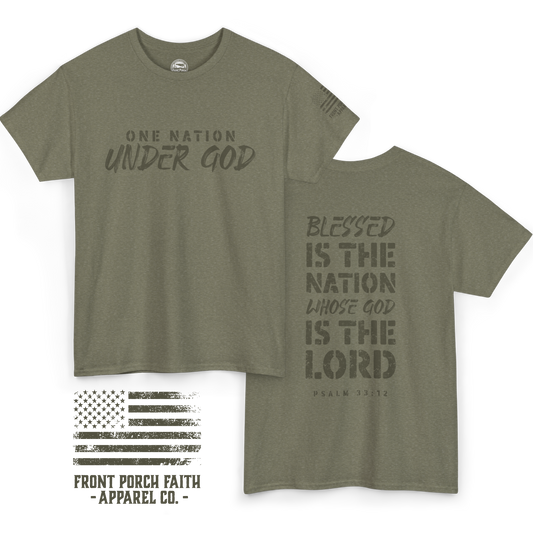 One Nation Under God - Psalm 33:12 - Tee
